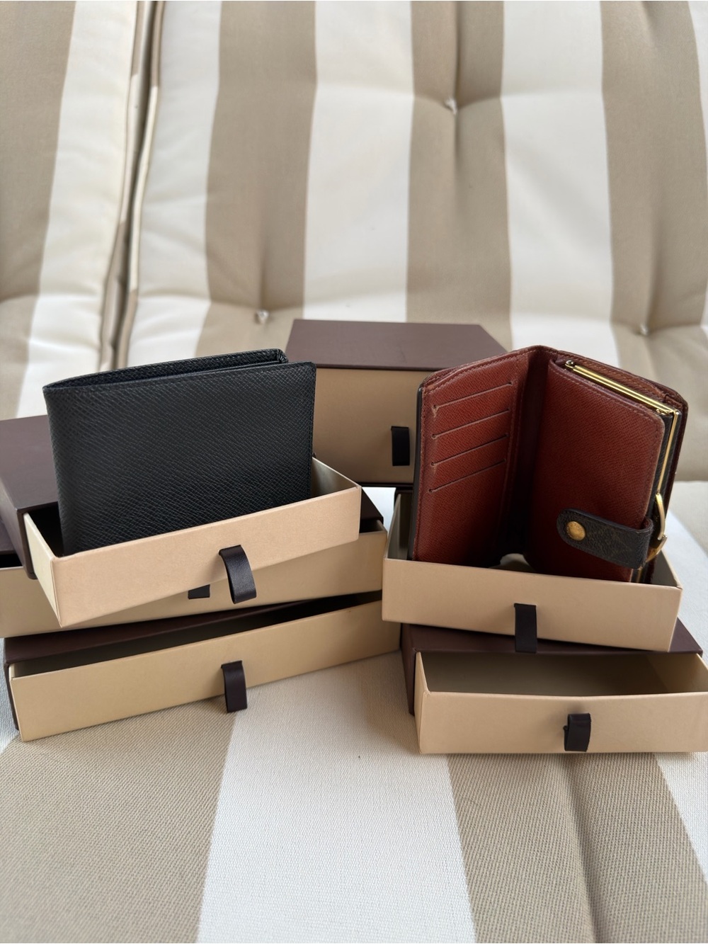 Louis Vuitton Gift Boxes Fit Long Medium Wallet Card Holder Keychain Lot of 6 - Picture 3 of 11